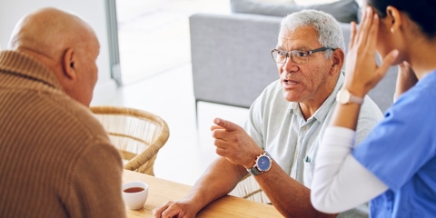 People fighting in nursing home