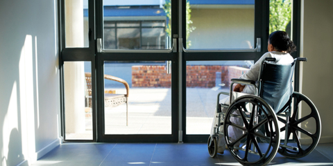 Woman in nursing home