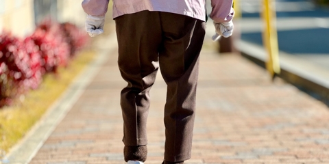 Elderly man walking